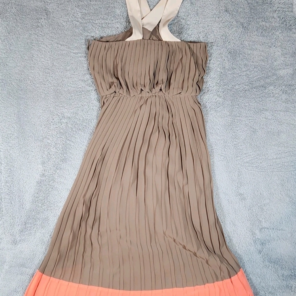 Jessica Simpson Strapless Taupe and Coral Dress NEW W/TAGS